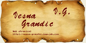 Vesna Grandić vizit kartica